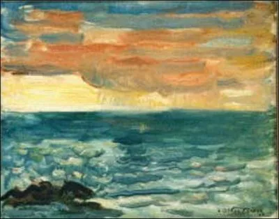 Qui a peint L'quinoxe le grain sur la mer Saint Malo ?