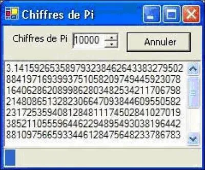 Une dernire question sur le nombre de dcimales. Combien a-t-on russi  calculer de dcimales exactes ?