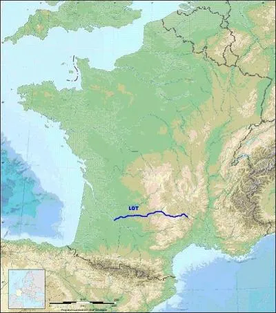 De quel cours d'eau, le Lot, long de 485 km, est-il un affluent ?