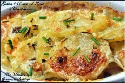 Vous verserez la prparation du gratin de pommes de terre dans un plat  four que vous aurez pralablement  tapiss . Quelle ide ! Que signifie le mot entre guillemets ?