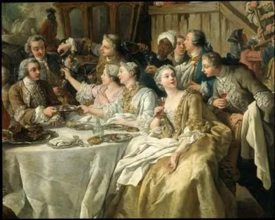 Quel peintre d'histoire français a réalisé "Le déjeuner de chasse" en 1737 ?