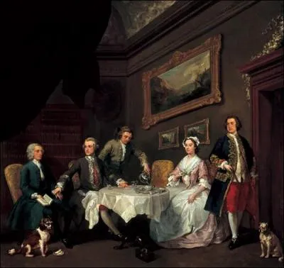 Quel peintre et graveur anglais du 18ème siècle a réalisé "La famille Strode" ?