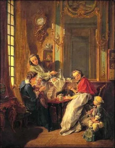 "Le déjeuner", exécuté en 1739, et exposé au Musée du Louvre, est l'oeuvre d'un peintre du mouvement artistique rococo. Quel est ce peintre ?