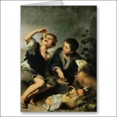 Qui est ce peintre baroque espagnol du 17ème siècle, auteur de "Enfants mangeant une tarte", réalisé en 1670 ?