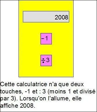 Combien Julien doit-il frapper de touches, au minimum, pour que la calculatrice affiche 1 ?