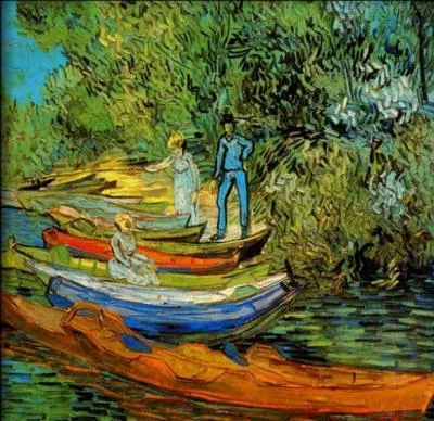 Peint en 1890 dans les derniers jours de sa vie,  Les bords de l' Oise  Auvers  est une toile de...