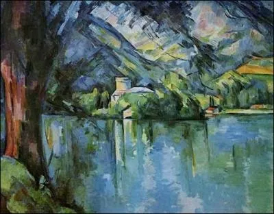  Le lac bleu  tableau reprsentant le lac d'Annecy, fut peint en 1896 par cet artiste qui sjourna  l'Abbaye de Talloires cet t l...