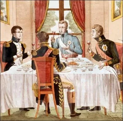 Napolon avait compris que la gastronomie pouvait jouer un rle diplomatique important. Quels taient ses invits  ce diner de Tilsit (Prusse) en juillet 1807, afin de conclure la paix ?