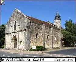 Voici l'glise de la commune de La Villedieu-du-Clain (Vienne). Pour la voir, il faut se rendre en rgion ...