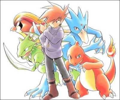 Lors de sa jeunesse, Green, le rival de Red, a reu un entranement trs vigoureux de la part d'un champion d'arne. Quel est son nom ?