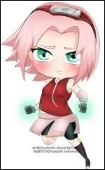 Je suis une ninja mdicale de niveau chnin du village cach de Konoha. Je fais partie de l'quipe 7. Je suis aussi trs amoureuse de Sasuke. Qui suis-je ?