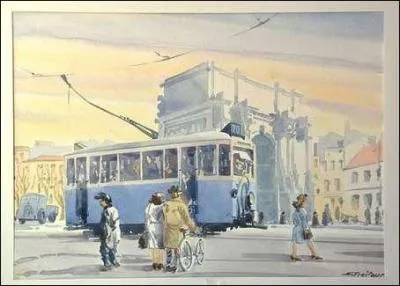 Qui est cet aquarelliste natif de Domme (Dordogne) et qui peignit une srie de tramways de la ville de Marseille ?