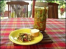 Confits vinaigr de bambou ou de chou palmiste :