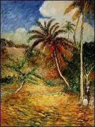 Quel peintre a reprsent des  Palmiers  lors d'un sjour en Martinique en 1887 ?