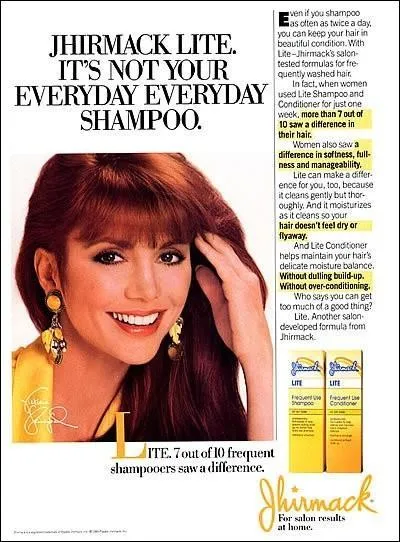 Vous souvenez-vous de  Dallas  et de la trs belle Victoria Principal, elle ne pouvait chapper  la publicit !
