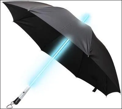 C'est pas mignon, un parapluie sabre-laser ? Quel avantage pourrait-il avoir ?