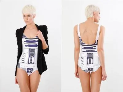 Qui aurait cru que R2D2 donnerait autant d'ides aux stylistes ? Voici un trs joli maillot de bain, d'autant plus tonnant qu'en fait R2D2... ?