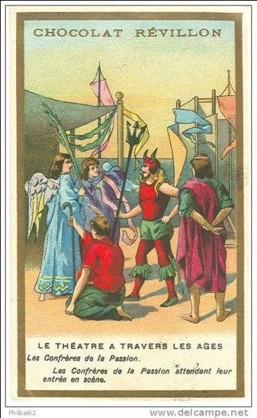 En 1398 naquit la premire troupe de thtre. Elle runit des bourgeois, des notables, des merciers, des tapissiers, des piciers. Elle a pour nom :