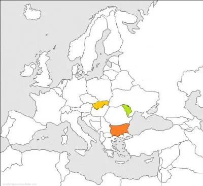 Quelle couleur porte la Moldavie sur cette carte muette ?