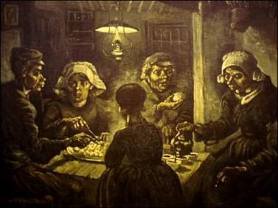 A quel peintre post-impressionniste néerlandais doit-on  Les mangeurs de pommes de terre , tableau très réaliste, peint en 1885 ?