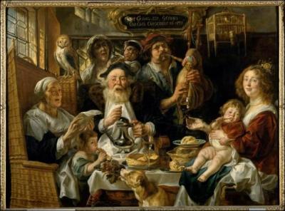 Quel artiste flamand, né à Anvers, a peint  Les jeunes piaillent comme chantent les vieux , vers 1640 ?