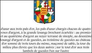 Voici le blason de la commune de Languedocienne de Calvisson, situe dans le dpartement ...