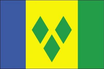 Les losanges verts du drapeau de Saint-Vincent-et-les-Grenadines...