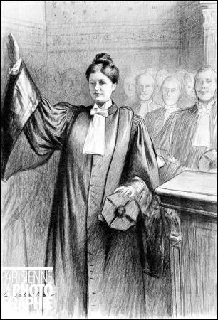 Jeanne Chauvin, en 1892, soutient son doctorat qu'elle consacre aux professions accessibles aux femmes. A la suite de pressions fministes, Raymond Poincar et Ren Viviani font voter une loi (en 1900) permettant aux femmes d'accder au mtier d'avocat. Le nom de Jeanne Chauvin est associ  :