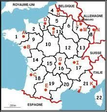On revient sur celle-l, et je vous demande le nom d'une rgion qui porte un numro compris entre 17 et 21. Cette rgion est  ct de la rgion portant le numro 14. Il s'agit de la rgion...