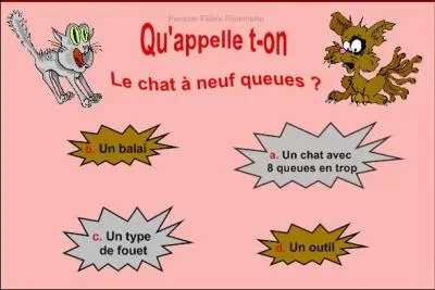 Utilis, autrefois, dans la marine anglaise, ce  chat  neuf queues  est :