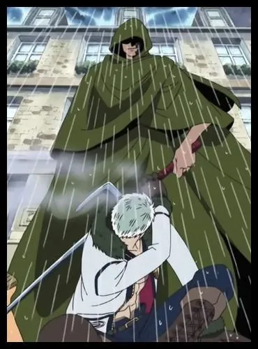 Épisode 53 - Quel personnage tatoué sur le visage et contrôlant la météo permet à l'équipage de Luffy de s'enfuir de Loguetown ?