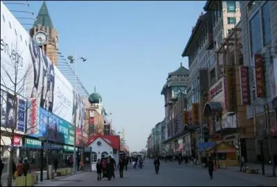 La rue Wangfujing doit son nom  dix rsidences princires construites au cours de la dynastie Ming. Elle est l'artre commerciale la plus active de cette ville ( berceau de la Cit interdite rserve  la famille impriale). Nous sommes  :