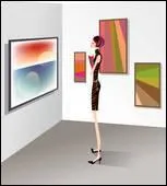 Rception qui inaugure une exposition artistique.