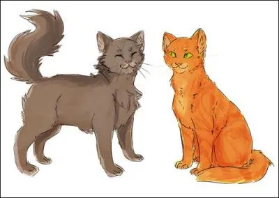 Quels sont les noms de guerrier, des deux jeunes chats  la fin ?