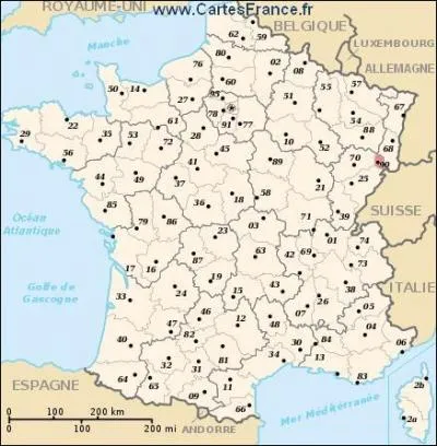 Quelle ville est situe sur le Territoire de Belfort ? 