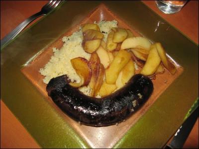De quelle rgion est ce plat : Le boudin aux pommes