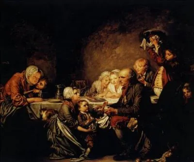 Auteur de nombreuses scnes de genre, quel peintre et dessinateur franais du XVIIIe est l'auteur de cette toile intitule :  Le gteau des Rois  ?