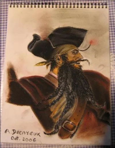 Quel est le surnom d'Edward Teach (1680-1718), ce pirate qui terrorisa pendant quelques annes, et qui, en ralit, s'avrait beaucoup plus avis que cruel ?