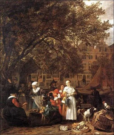 Quel peintre nerlandais, n en 1629, a ralis le  March aux herbes d'Amsterdam  vers 1660, scne de genre aux tons riches et colors, expose au Muse du Louvre ?