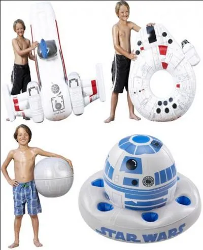 Vite  la plage avec ce jeu de boues Star Wars ! Le danger est que l'une d'entre elles, particulirement, ne coule comme elle le fait dans le marais de Dagobah. Laquelle ?