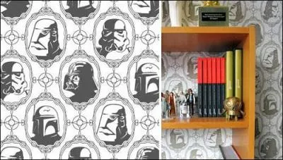 Mme dans la dcoration, Star Wars est prsent, comme ici avec Vador rpt  l'infini sur... ?