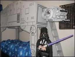 Quel enfant ne rverait pas de dormir dans ce lit, dont on ne sait s'il vient d' un magasin ou si un papa bricoleur et fan l'a conu et fabriqu. Attention toutefois... ?