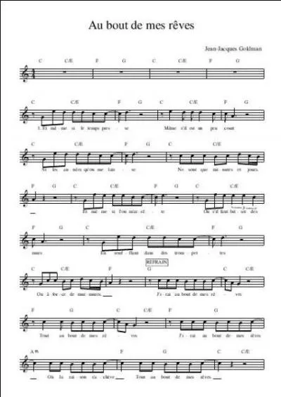 Voici 3 titres de Chansons :   Au bout de mes rves   ,   J'ai encore rv d'elle   ,   Laisse passer les rves   . Je vous propose trois listes de chanteurs . Choisissez la liste o les titres correspondent aux chanteurs donns dans le bon ordre bien-sr