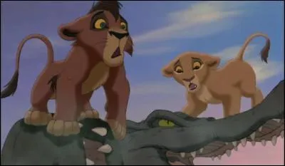 A quel danger a du faire face les deux lionceaux lors de leur premire rencontre ?