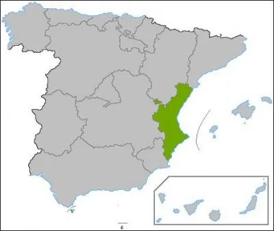 Quelle est cette communaut autonome espagnole tourne vers la Mer Mditerrane qui abrite de nombreuses grandes villes comme Alicante, Elche et Castelln de la Plana ?