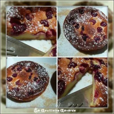 La  bouilloire bavarde   la fleur d'oranger et framboises, dessert des Mousquetaires, est  base de farine de mas. C'est :