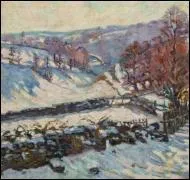 Paysage de neige  Crozant.