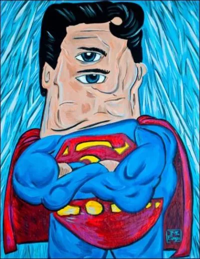 Superman est dessin  la manire de ... ?