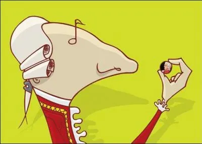 Quel musicien de gnie, qui a crit un magnifique Requiem, est ici caricatur ?