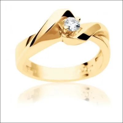 Le diamant se trouve au coeur d'une tornade d'or. Comment appelle-t-on cette bague que l'on offre traditionnellement pour les fianailles ?